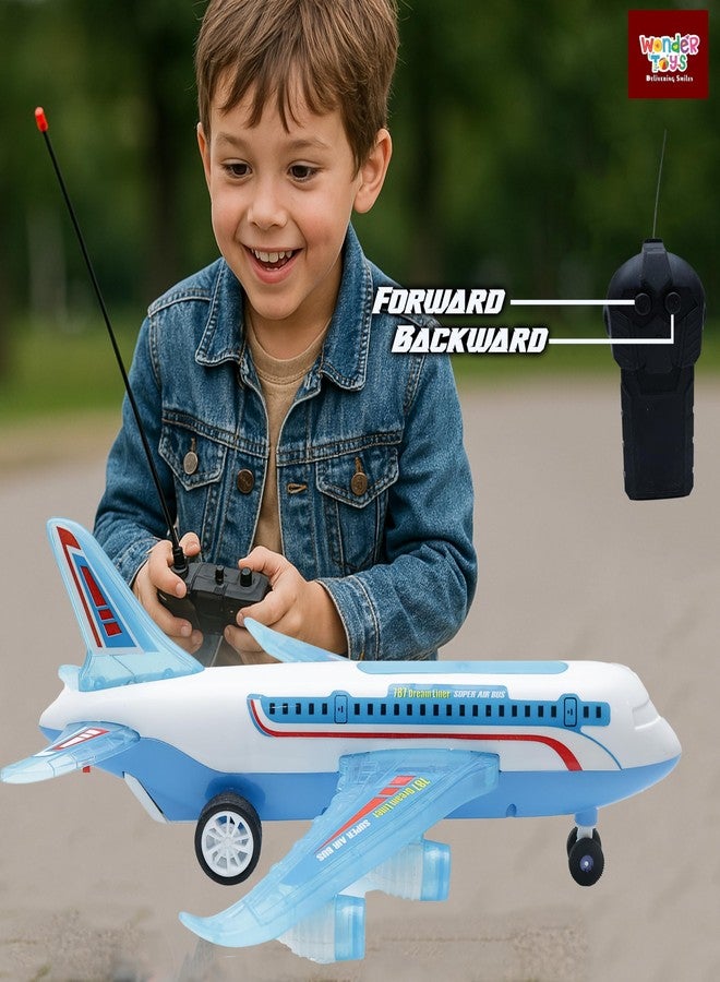 وندر لعبة طائرة التحكم عن بعد Wonder A-787، أضواء مثيرة لكامل الجسم وأصوات واقعية للأطفال (أزرق) - Image 3